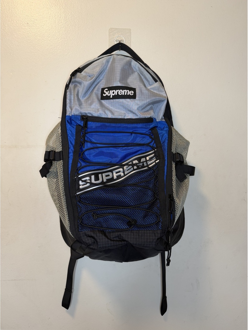 Supreme Logo Backpack Blue FW23